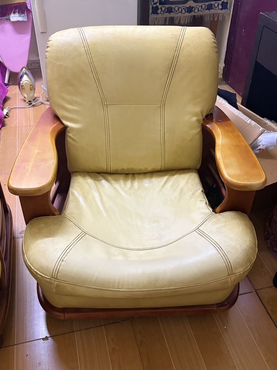 Strong wooden dual sofa urgent selling - Image 1
