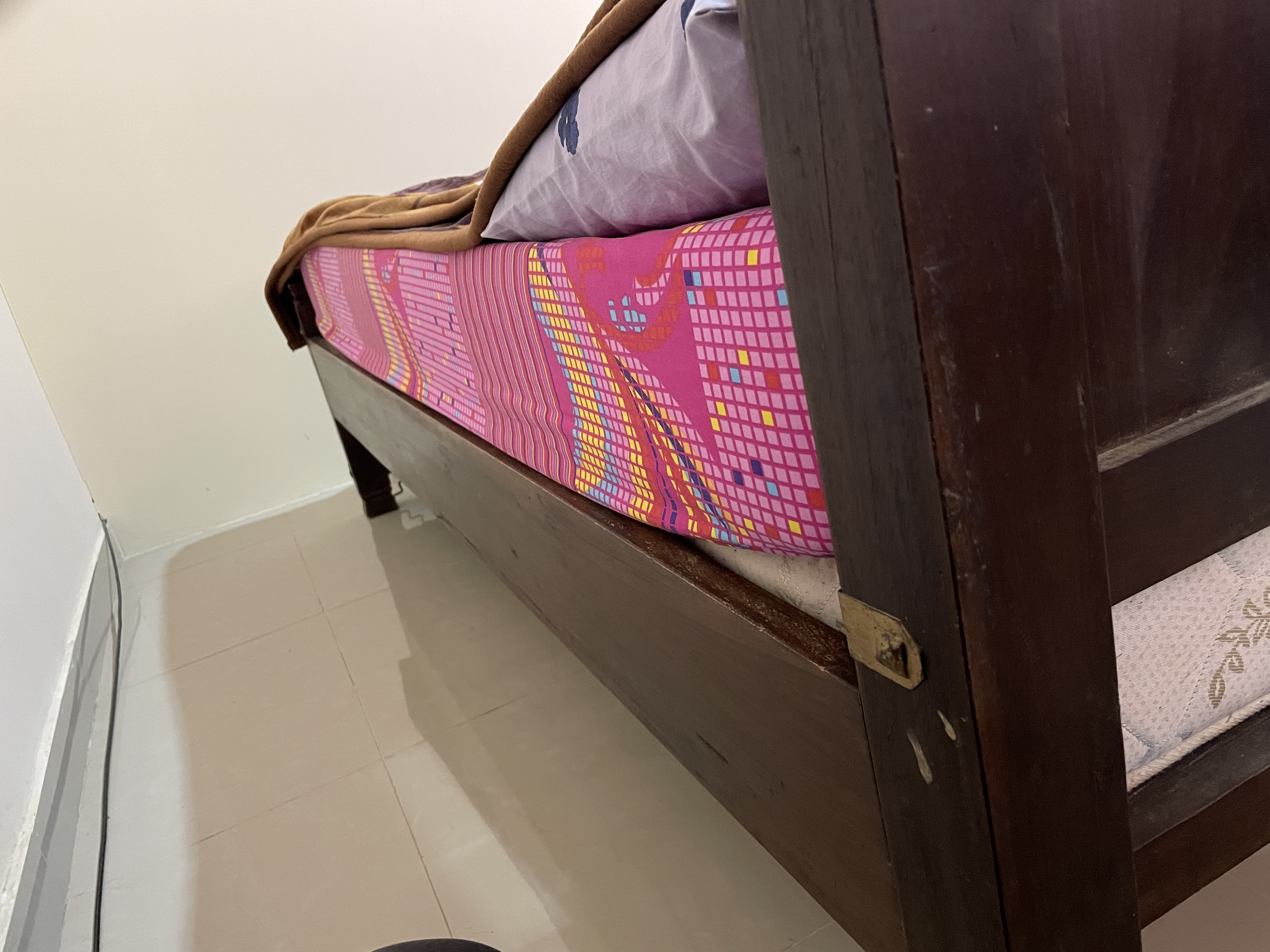 King Size Cot with Bed - original Wood  - Image 19