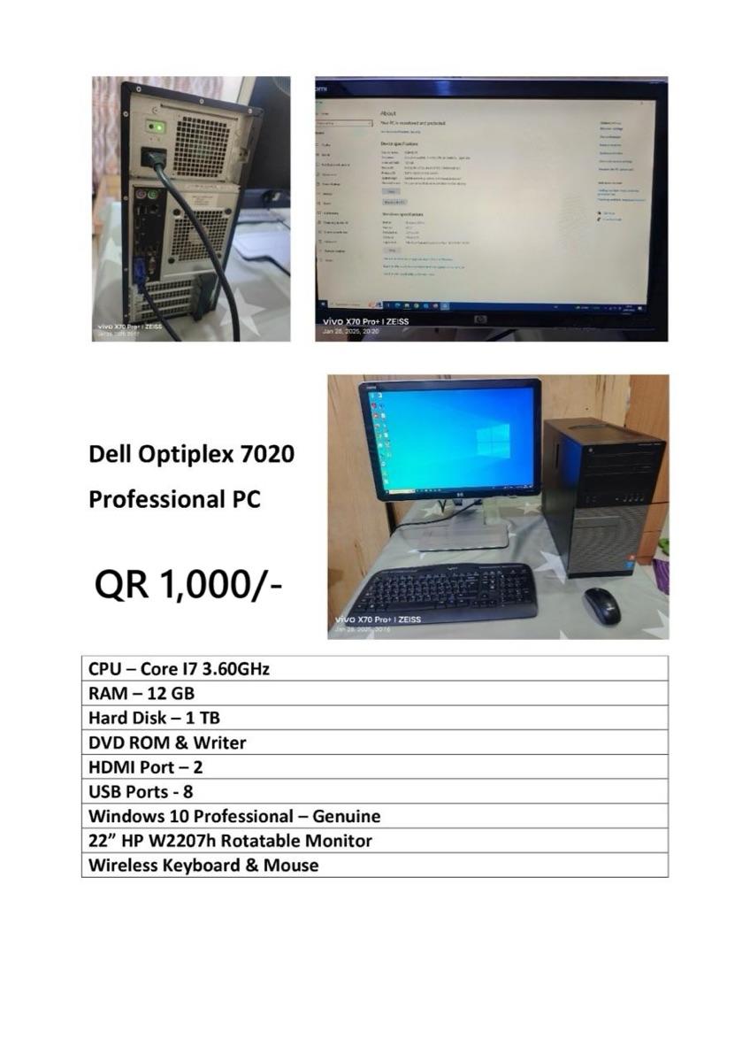 Dell Optiplex 7020 Professional Desktop - Image 4