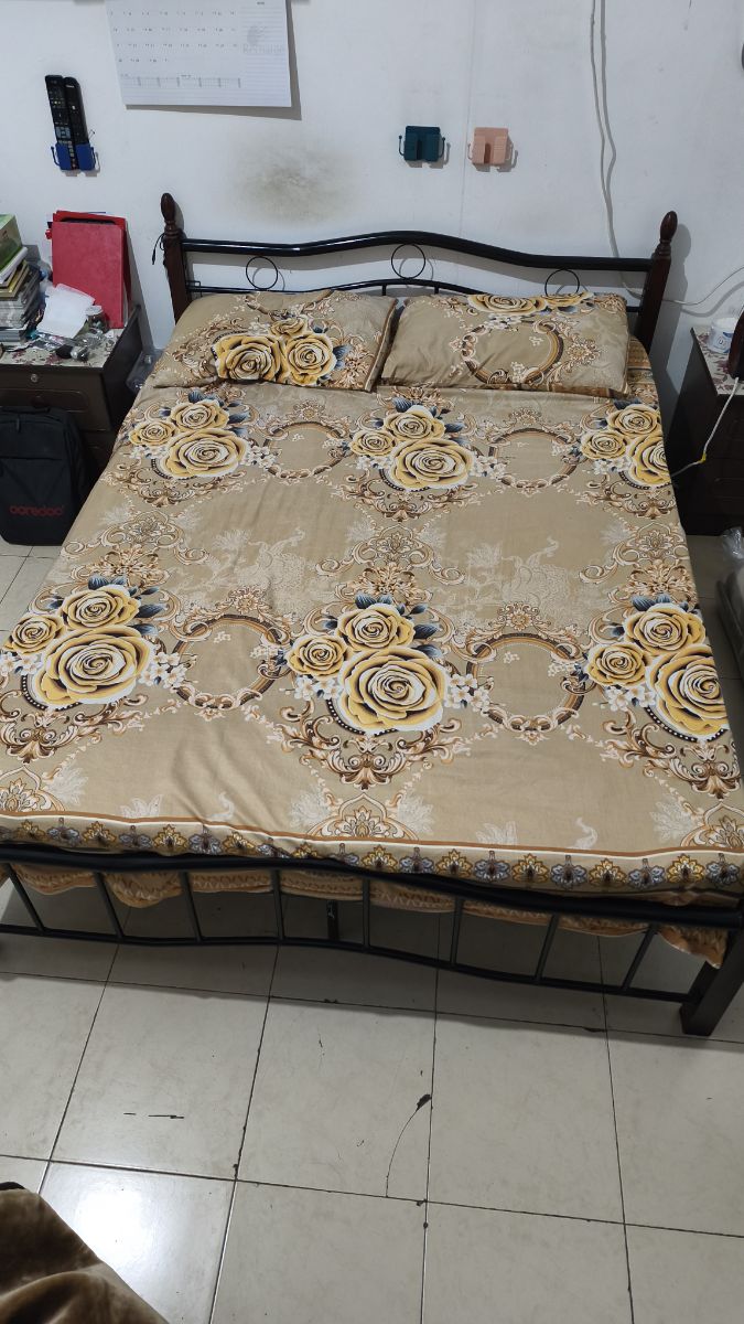 Queen size Wooden Steel Bed - Image 3