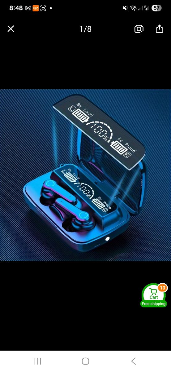 Wireless airbuds w/ flaslight & power bank - Image 5