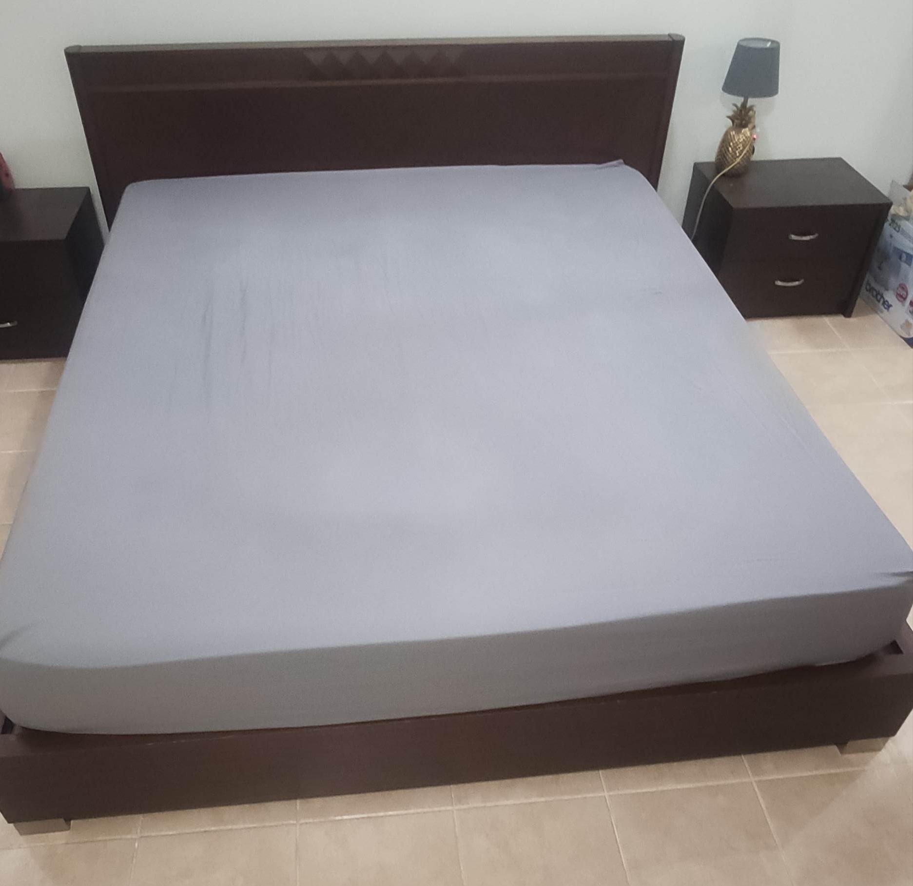 Home Centre King Size Bed + Night Stands - Image 1