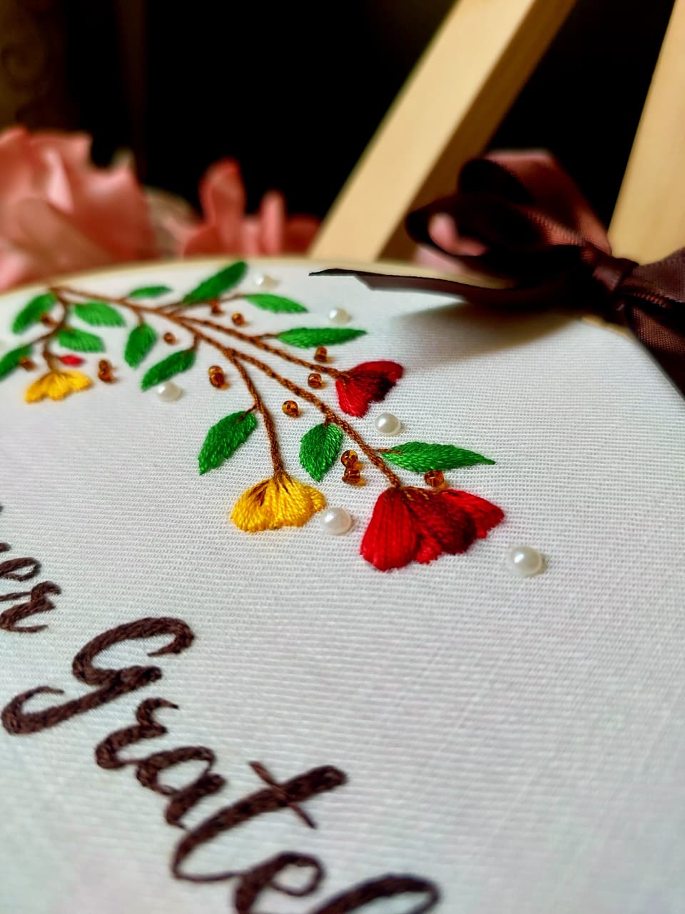 Handmade Embroidery Hoop – Customizable & Perfect as a Gift ? - Image 3