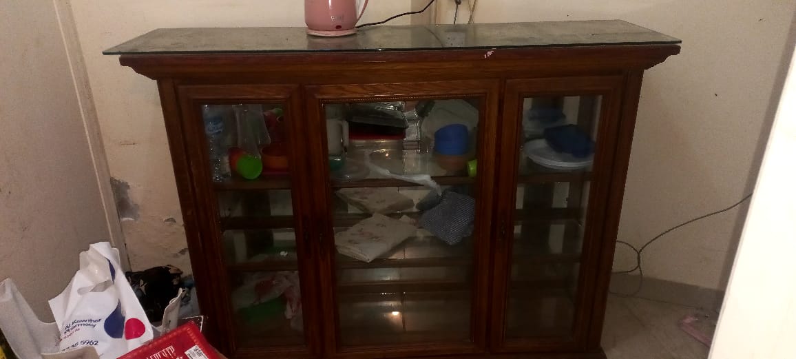 Glass Wood Cabinet, Almirah, Sofa & Dressing Taible - Image 5