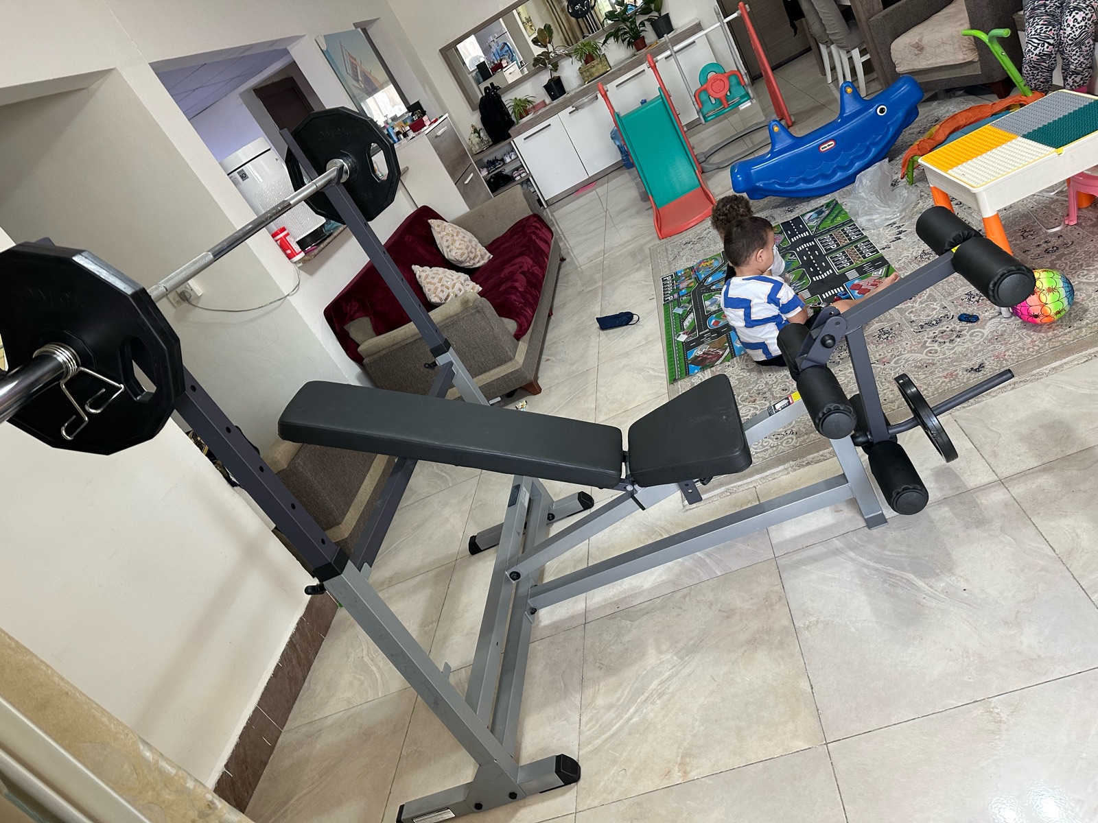 Standard Bench Home Gym with Bench Press and Leg Lifts - Image 5