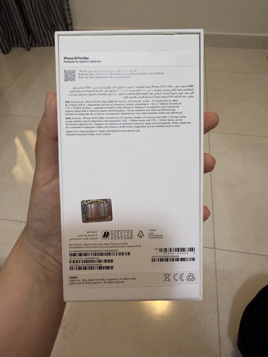 Iphone 15 promax blue 512 gb like new fullset - Image 9