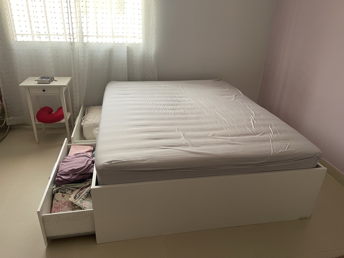 Bed with drawers and Mattress - Image 2