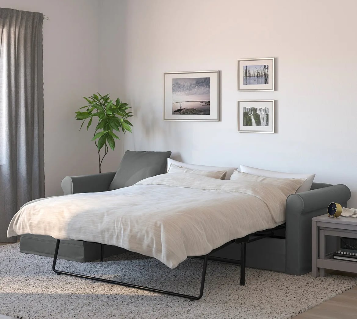 3seater sofa bed ikea grey - Image 3