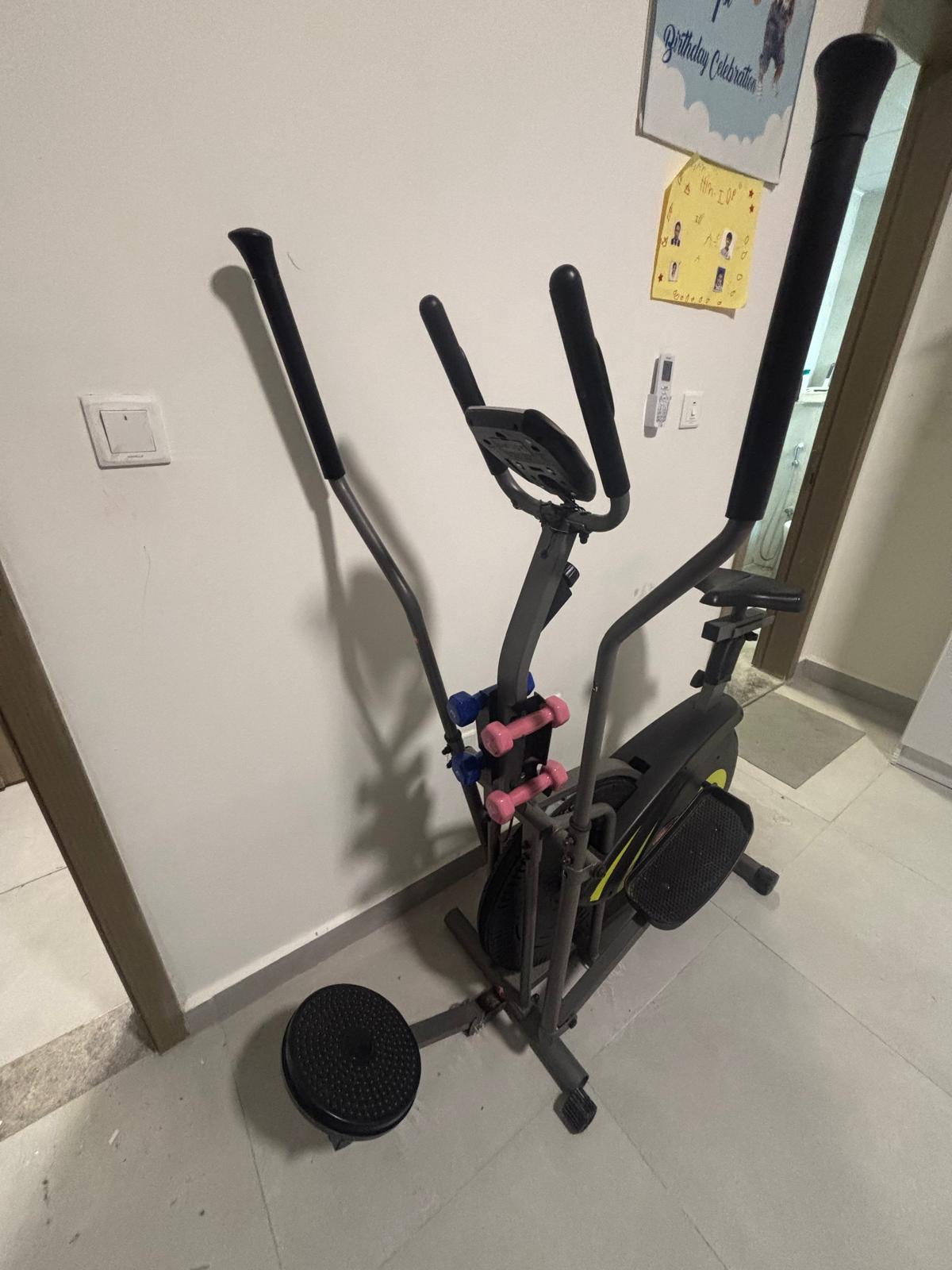 FOR SALE: Elliptical Cross Trainer with Seat & Dumbbells – Great Condition! - Image 2