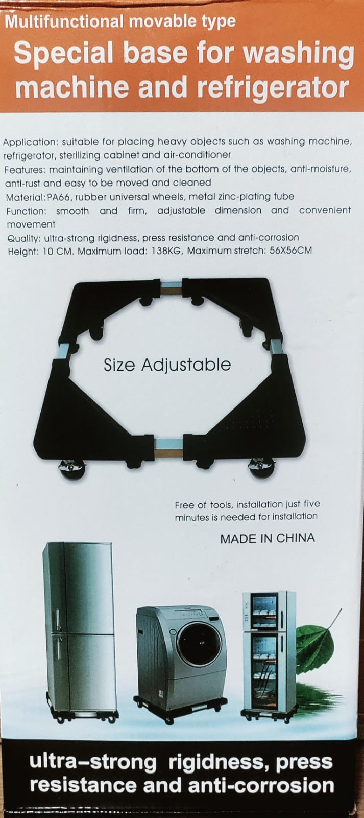 Movable Refrigerator Floor Trolley Refrigerator Stand - Image 6