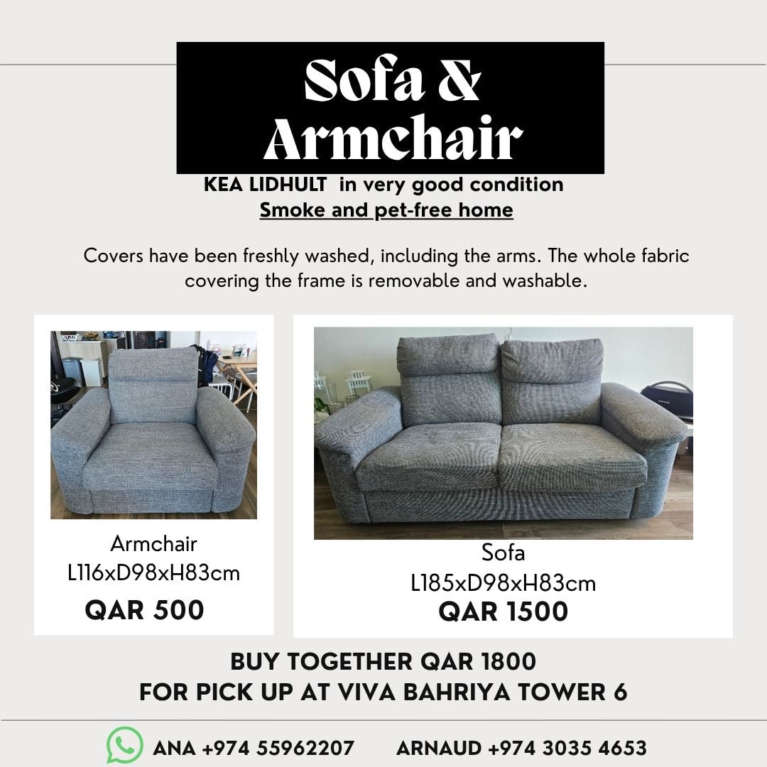 Ikea sofa and armchair - Image 1