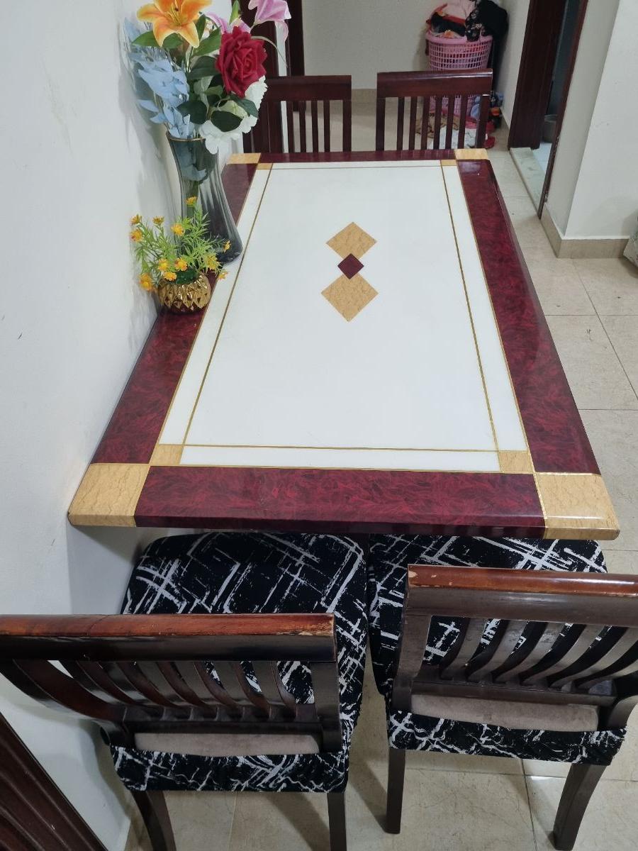 6 SEATER DINING TABLE WITH CHAIR - Image 3