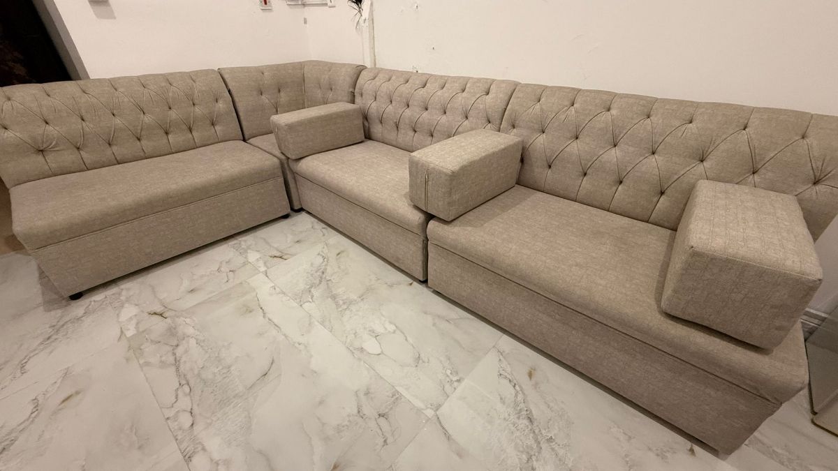 New Three seater sofa 3 No , Corner Sofa 1 no with Head rest with good condition - Image 2