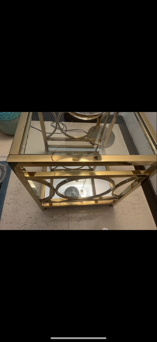 Gold frame glass tables - Image 2