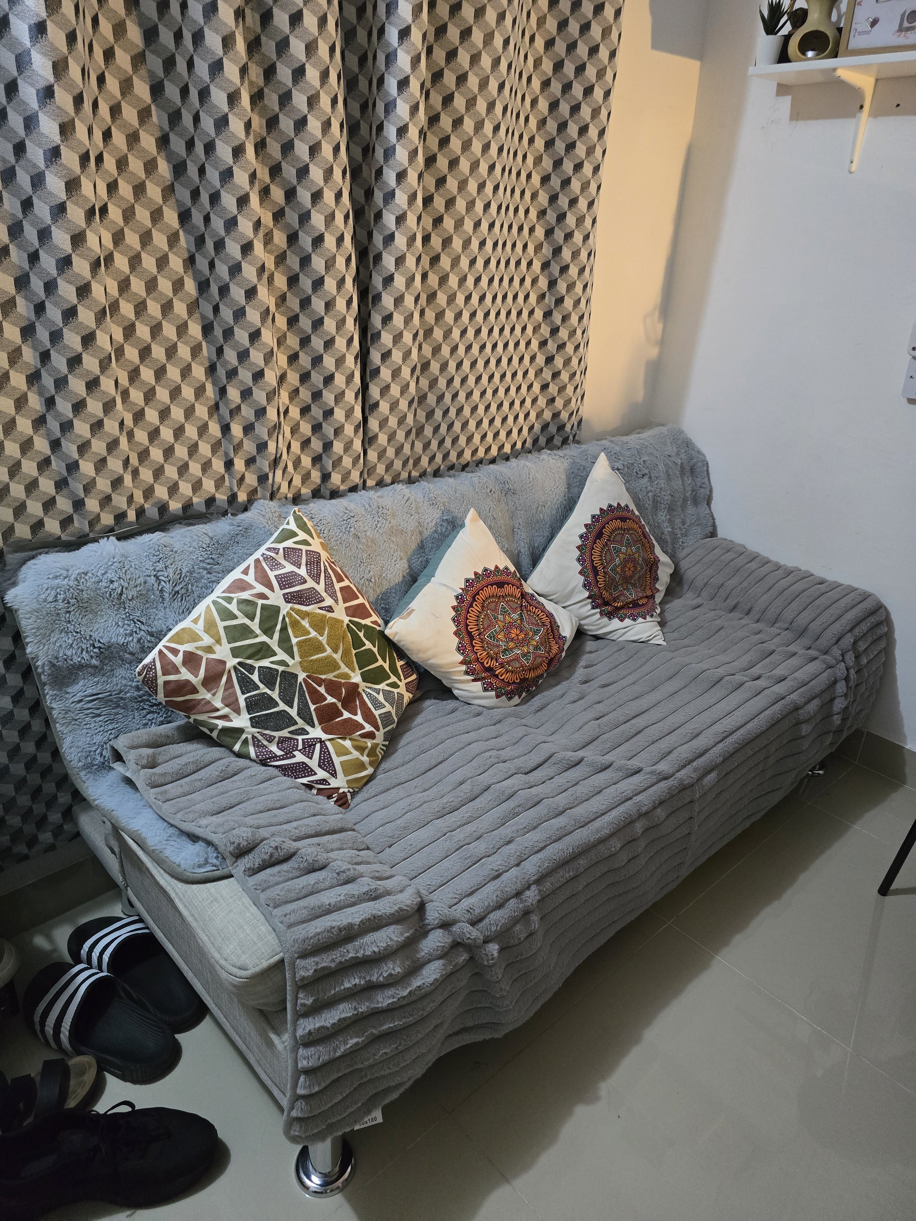 Linda 3-Seater Fabric Sofa Bed - Image 1