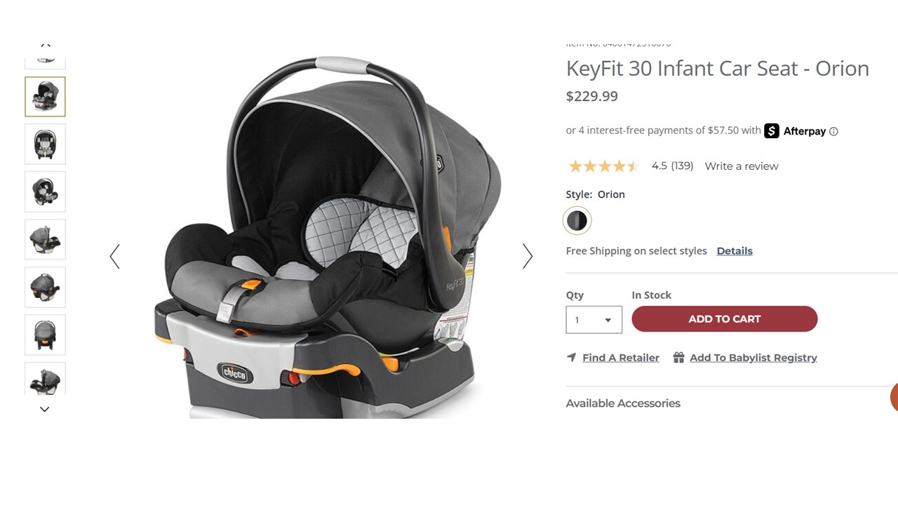 CHICCO -CAR SEAT FROM 0-1 YEAR  - Image 4