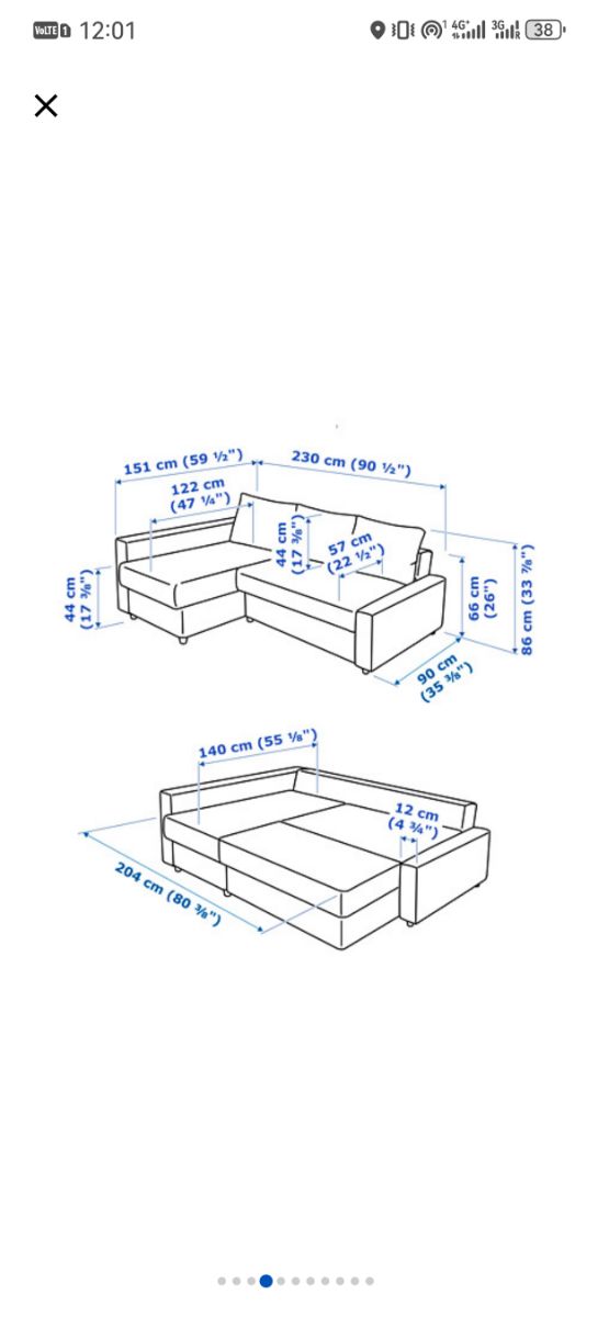 Sofa Bed IKEA New - Image 2