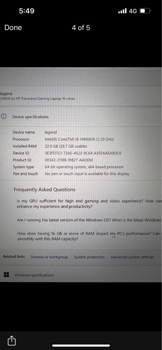 Hp Omen gaming laptop - Image 1