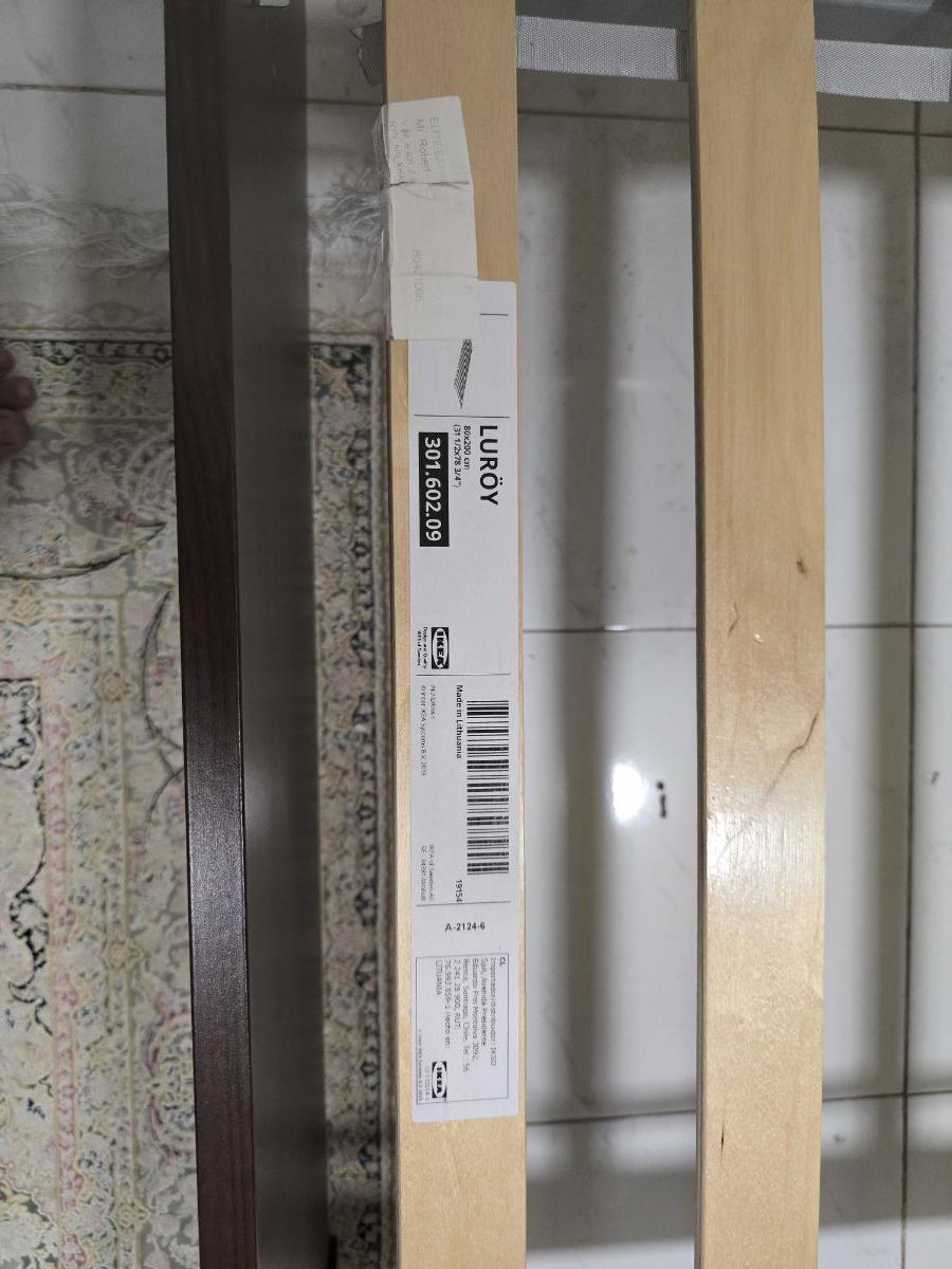 Double bed with mattress and Two side tables - Image 1