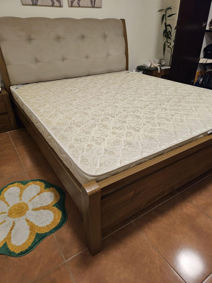 Home Center King Bed + 2  side tables - Image 4