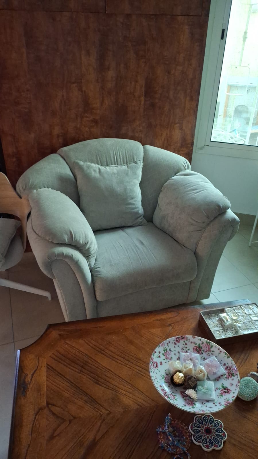 Cozy 3-Piece Sofa Set – Light Sage, Gently Used - Image 1