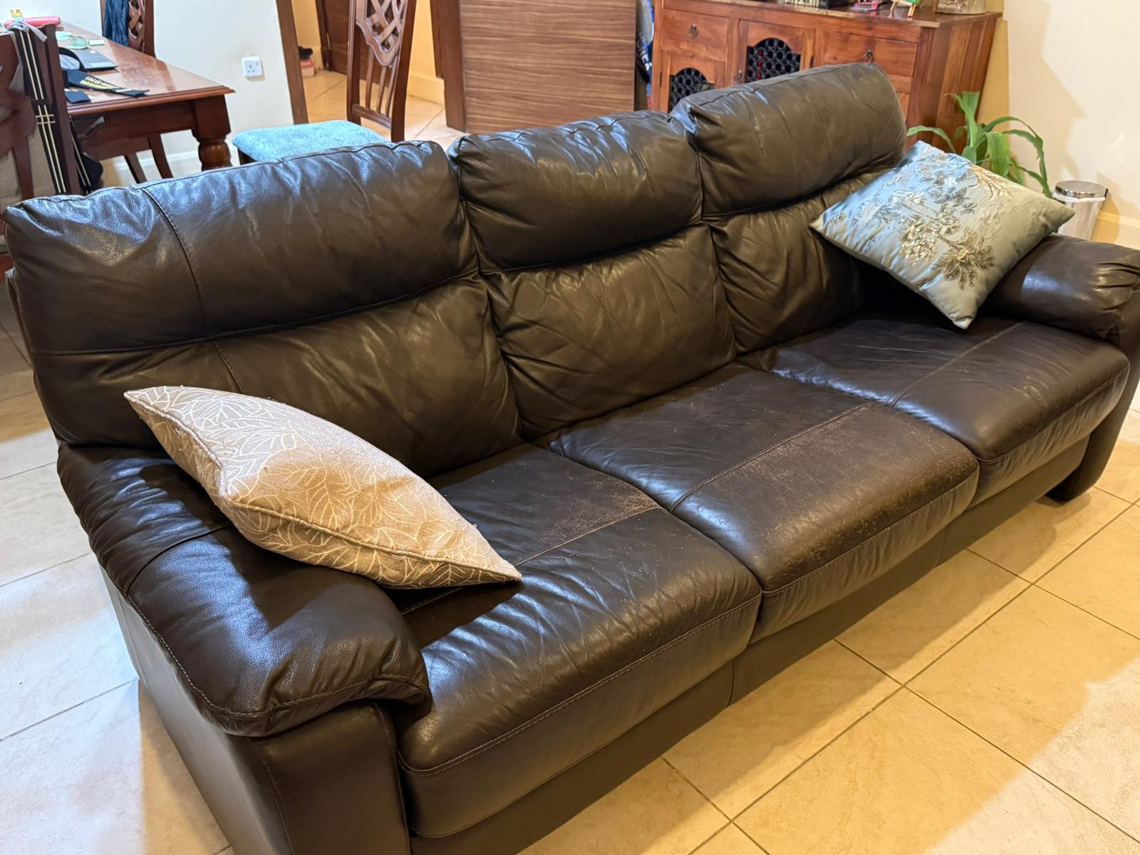 Genuine leather sofa set  - Image 3
