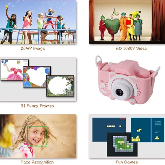 Cute Kitty Children’s Fun Dual Lens Camera for Kids - Image 2