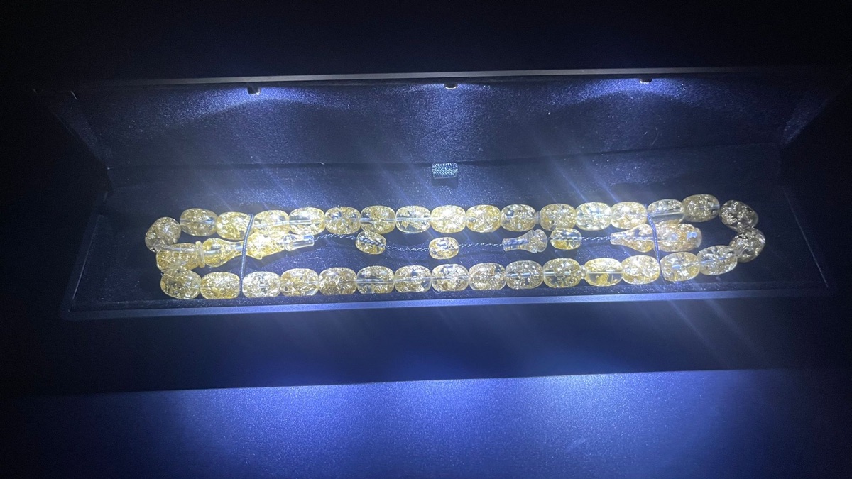 Gold and Amber Rosary مصباح فاتوران و ذهب - Image 6
