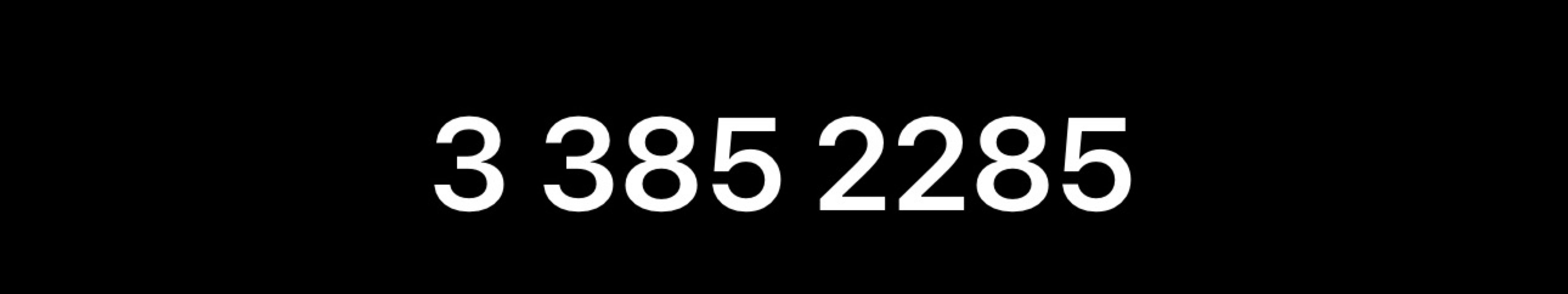 Special Number 33 85 22 85 - Image 1