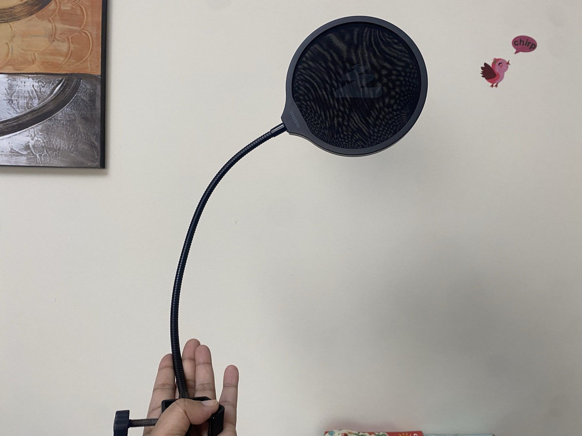 Sennheiser mic, mic stand , pop filter , mic cable - Image 3