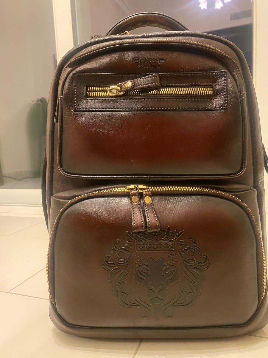 Leather backpack for men - Image 1