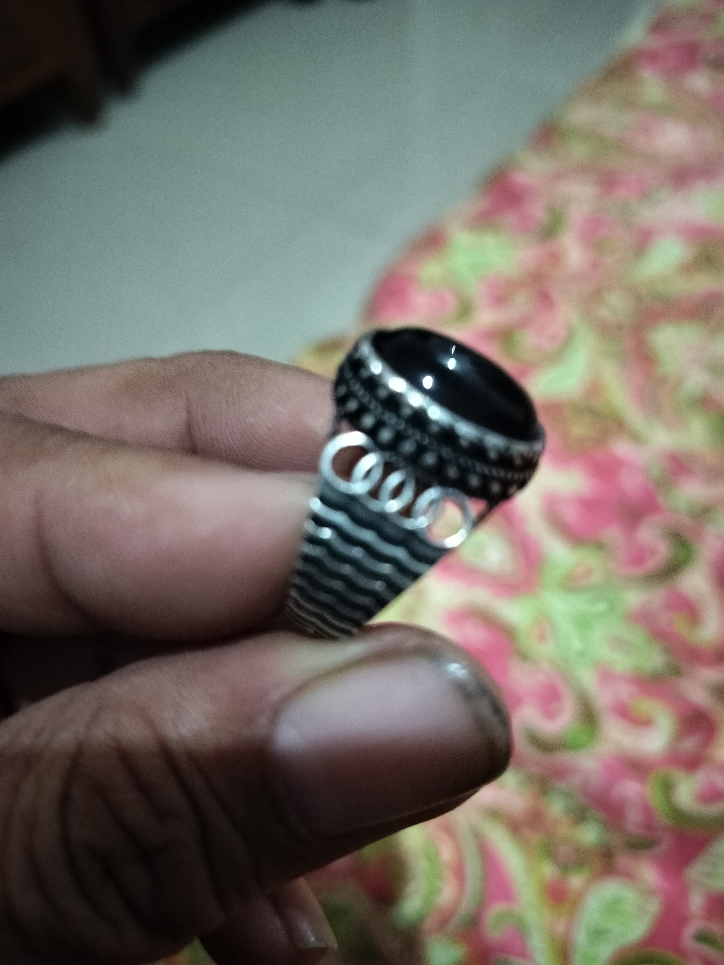 Silver ring aqeeq stone - Image 4