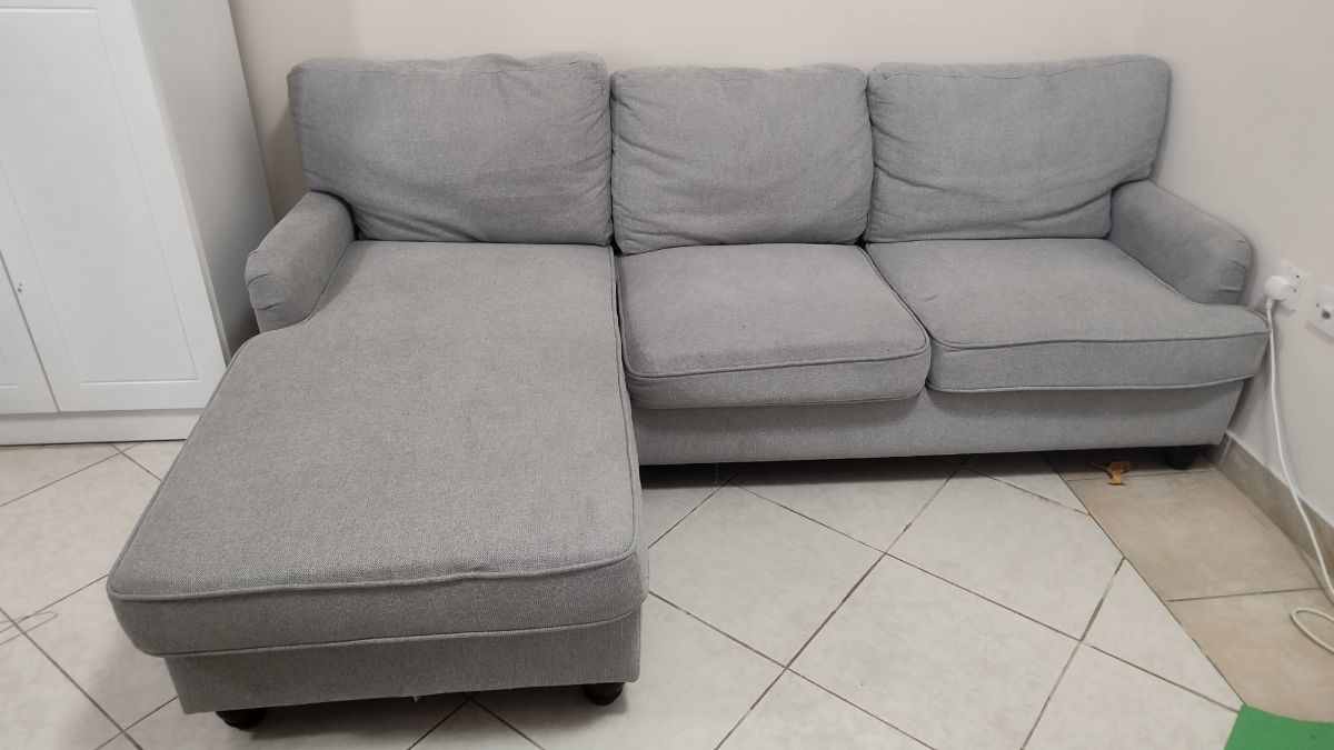 Home Centre 3 Seater Reversible Chaise Lounge Sofa (Fabric) - Image 1
