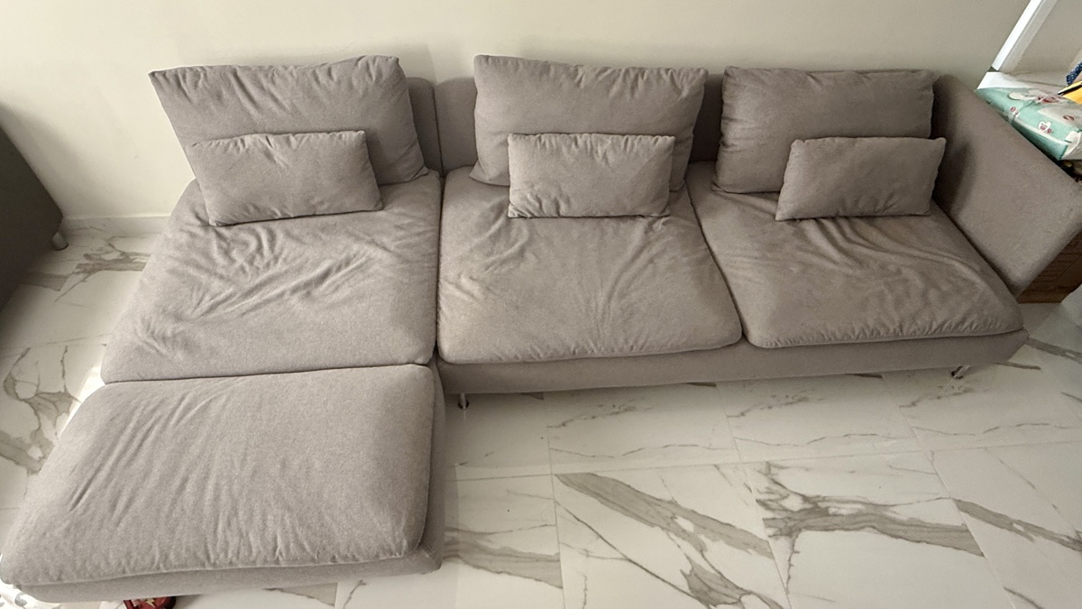 Used Ikea 4 seat sofa with chaise longue - Image 3