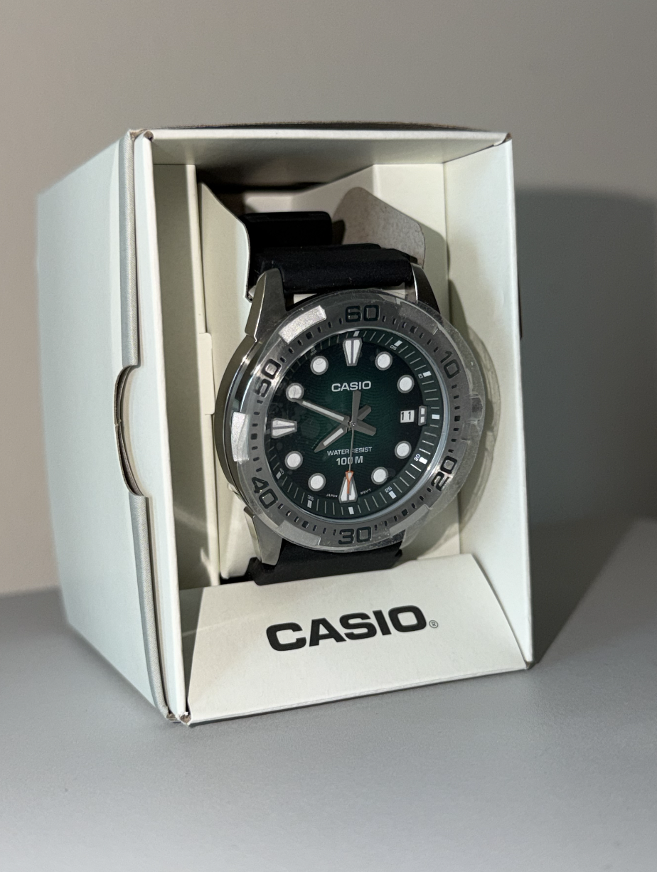 CASIO 100M Diver Watch – Premium Green Dial – Brand New (250 QAR) - Image 2