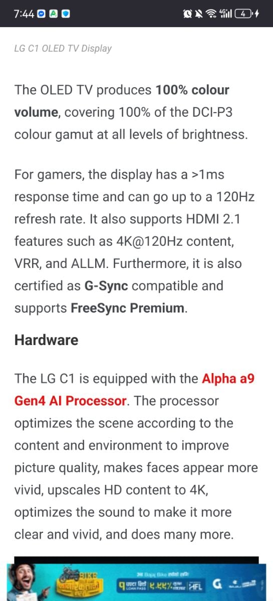 LG OLED 65" C1 4K 120HZ GSYNC TV - Image 2