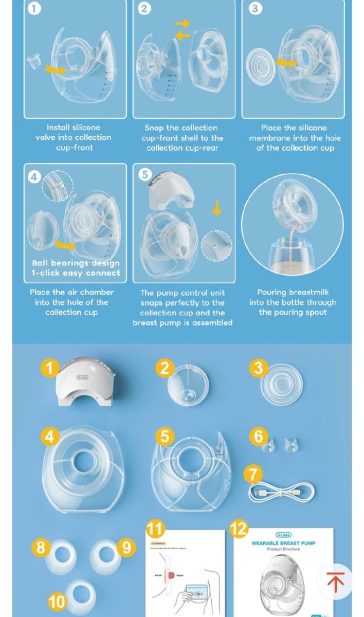 Dr Isla extra thin handsfree breast pump Tritan materkal - Image 14