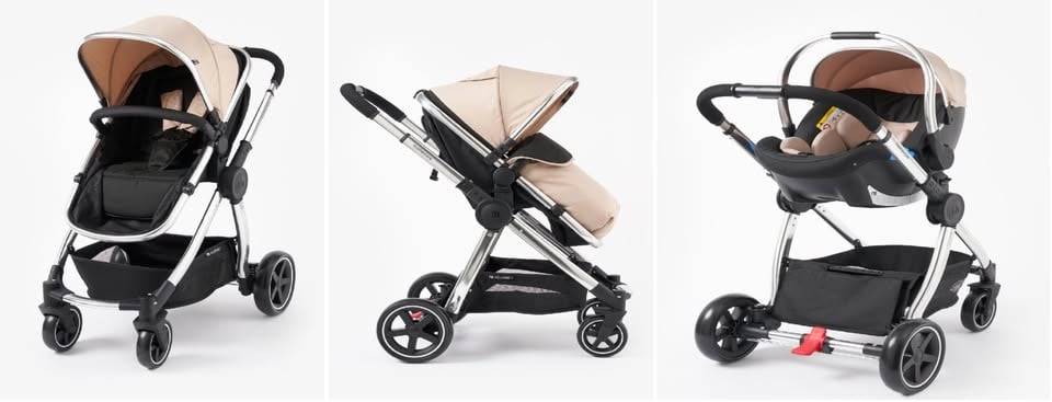 3 in 1 Stroller - Mothercare 4-Wheel Journey Travel System - car seat , stroller and bassinet - Image 6