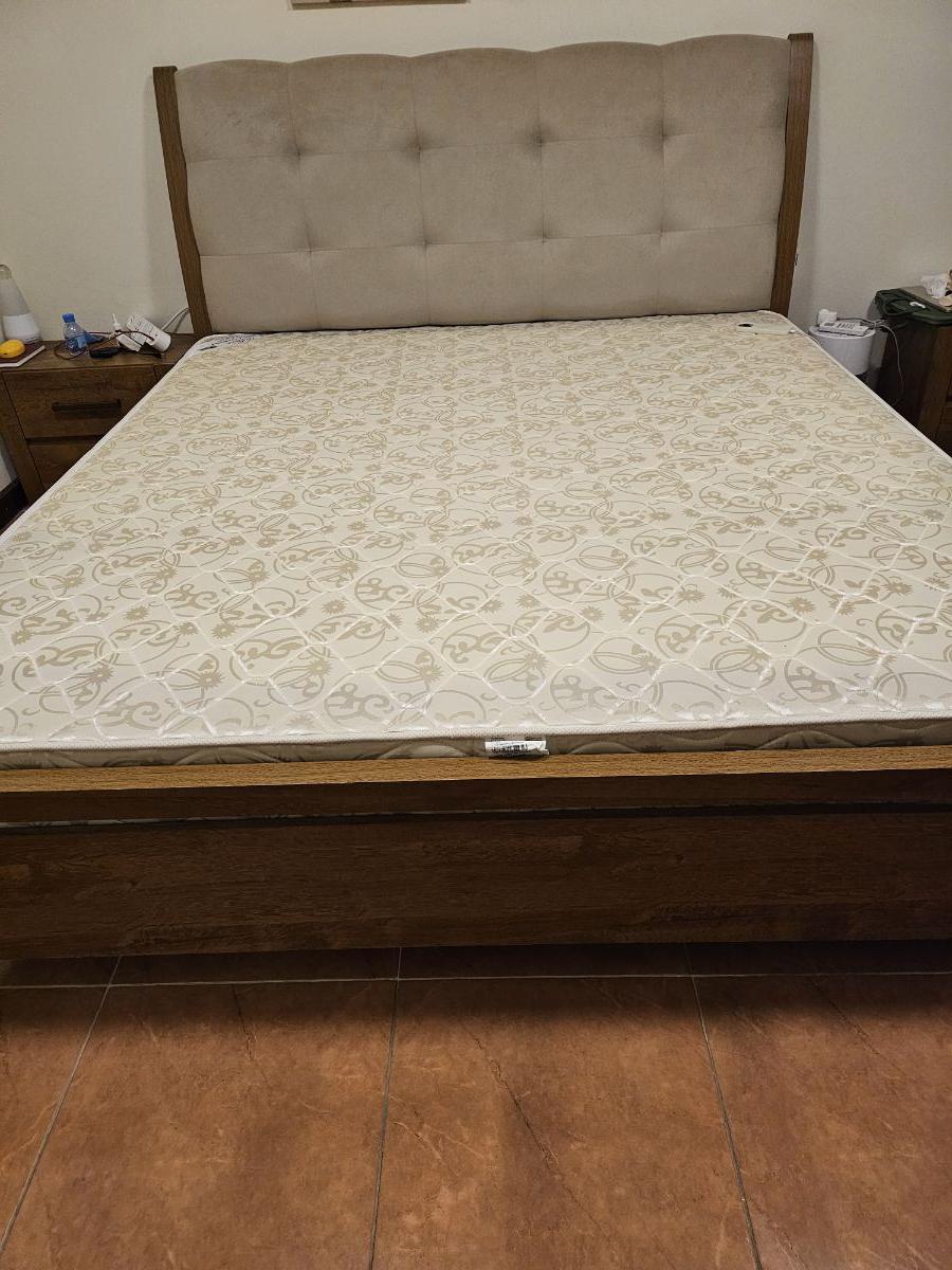 Home Center King Bed + 2  side tables - Image 3