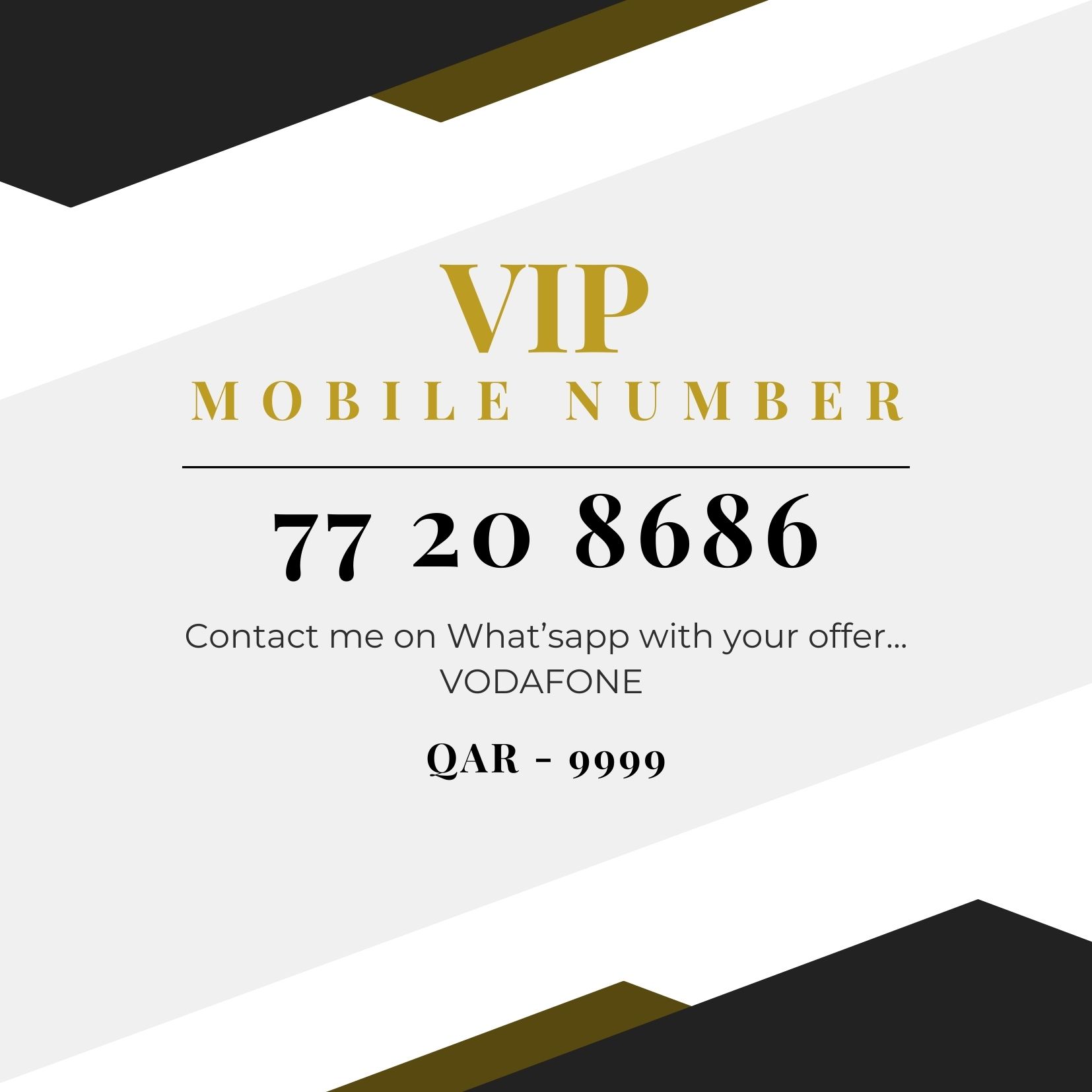 VIP Number - 77 20 8686 for sale - Image 1