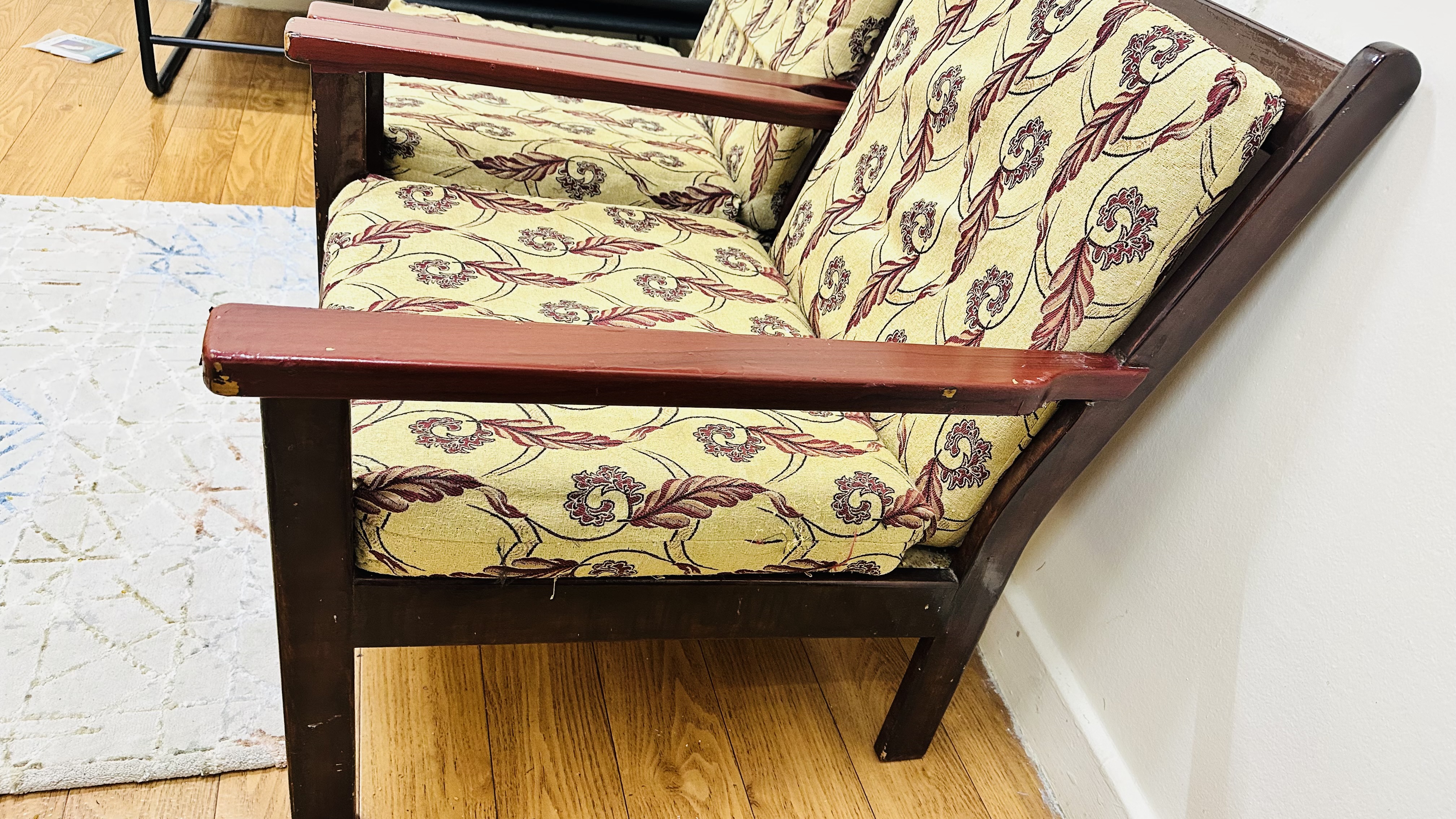 Wooden chair with cushion for sale - Image 3