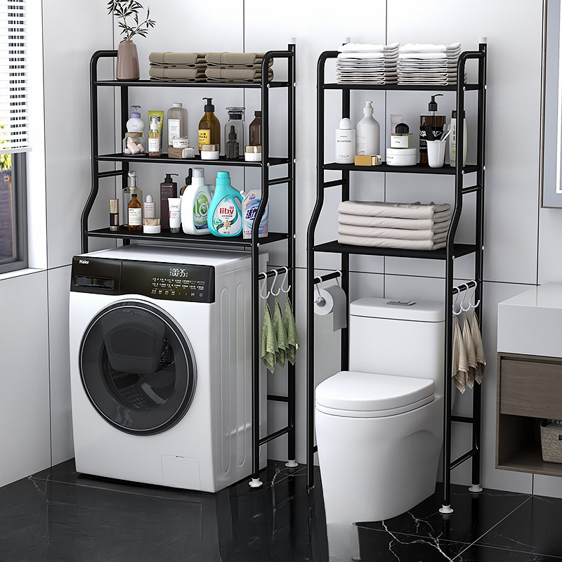 Over Toilet Storage Rack | Washing Machine Rack– Organizer Shelf for Bathroom | رف حمام فوق المرحاض من الستانلس ستيل - Image 1