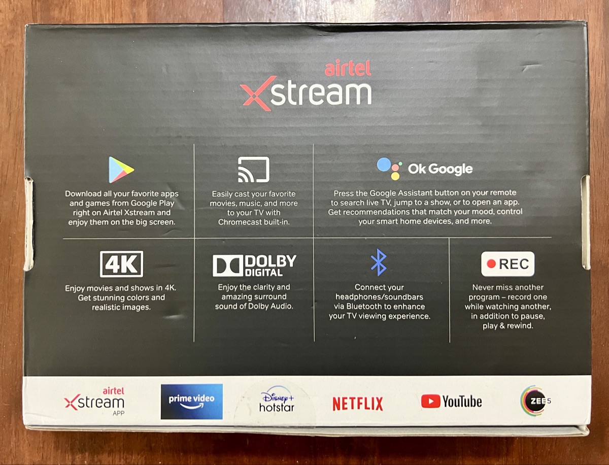 AIRTEL XTREAM 4K DOLBY ATMOS RECEIVER WITH BIG DISH & CABLE IN PERFECT CONDITION - Image 1