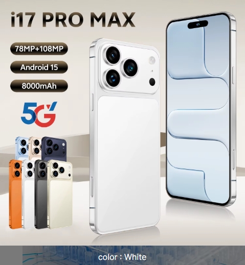 Latest I17Pro Max Smartphone 7.3 Inch HD Display Android French Dual Card 108MP 16GB 1TB Storage Battery - Image 5