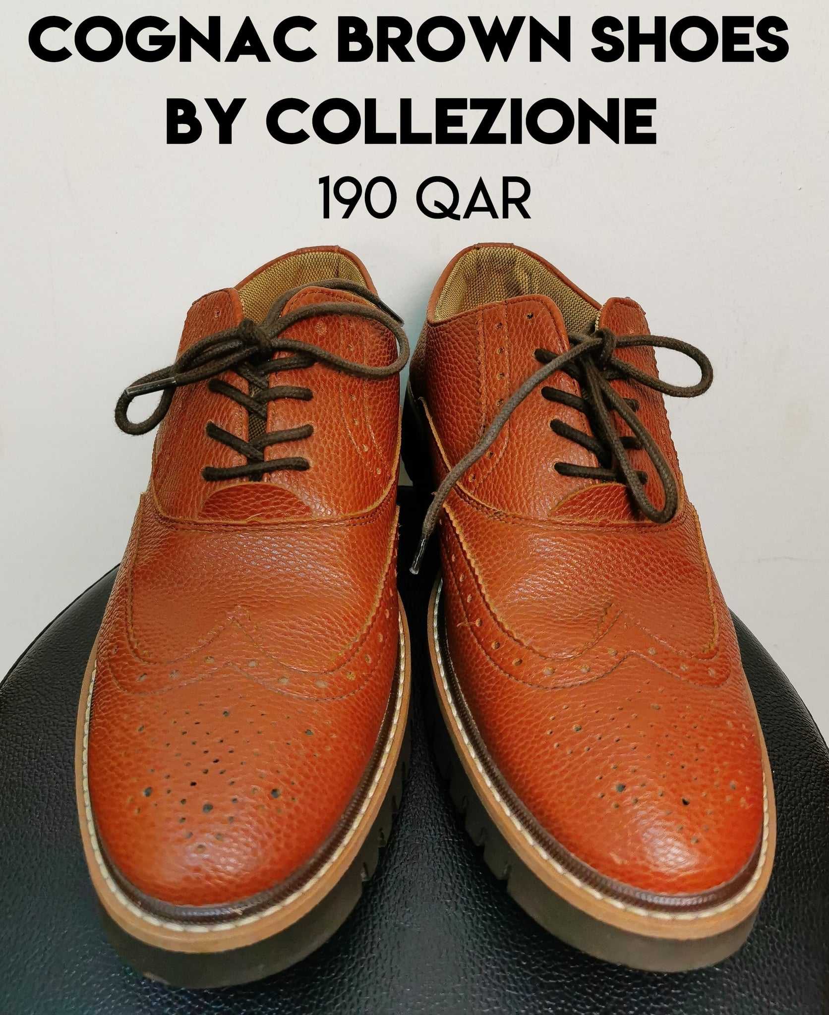 Cognac Brown Shoes by Collezione (43 EU) - Image 3