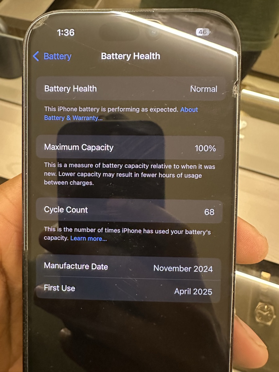 Iphone 16 pro 512 gb 100 battery not used - Image 4
