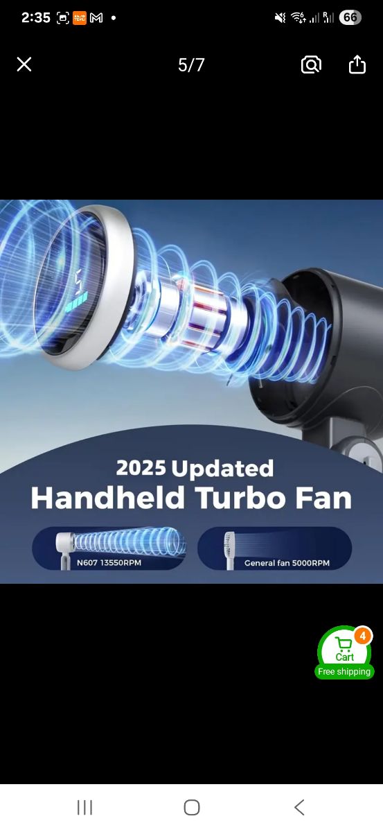 Portable foldable cooling fan (10hrs runtime) - Image 7