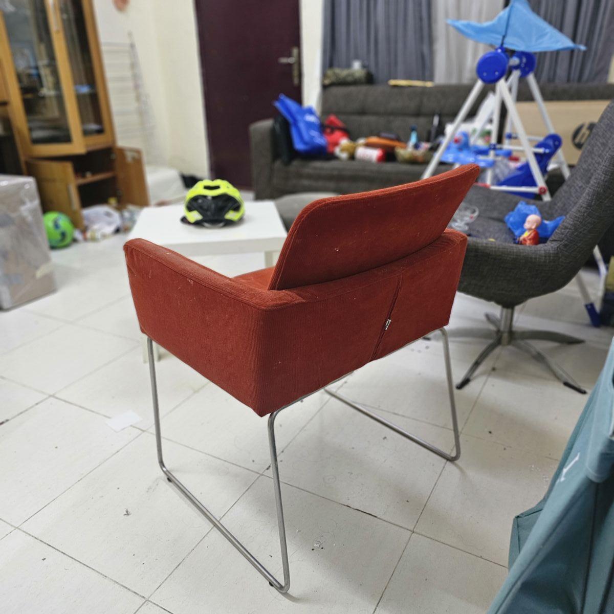 Red Lounge Chair – Metal Legs

. - Image 2
