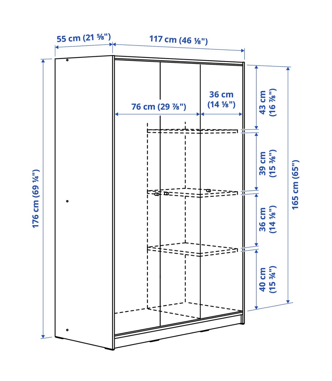 Ikea Wardrobes with 3 doors - Image 8