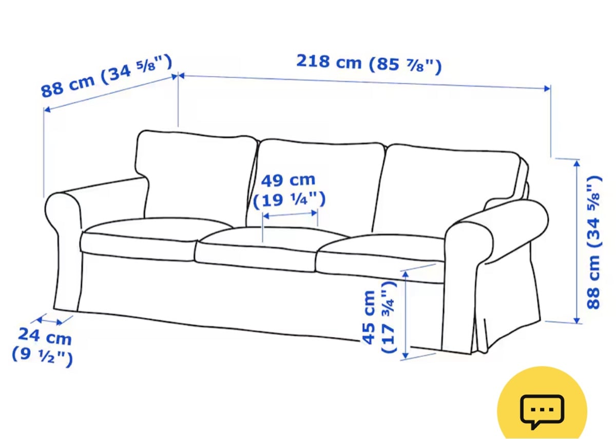 Ikea sofa with foot rest in Alkhor - Image 3